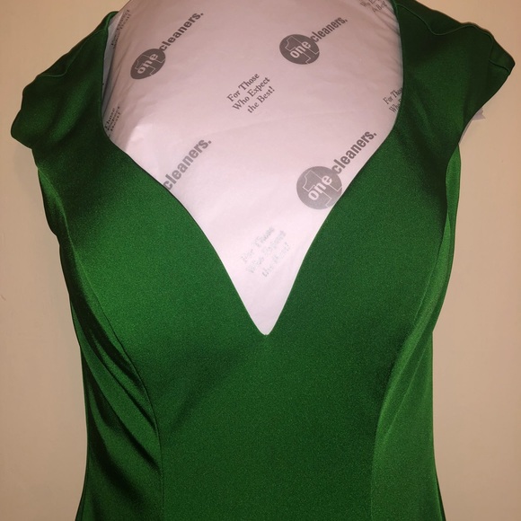 Green Tony Bowls Gown - Size 6 - Profess. Cleaned - Picture 3 of 8